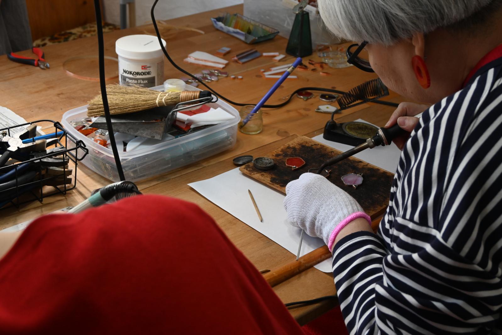 ステンドグラス製作体験-6